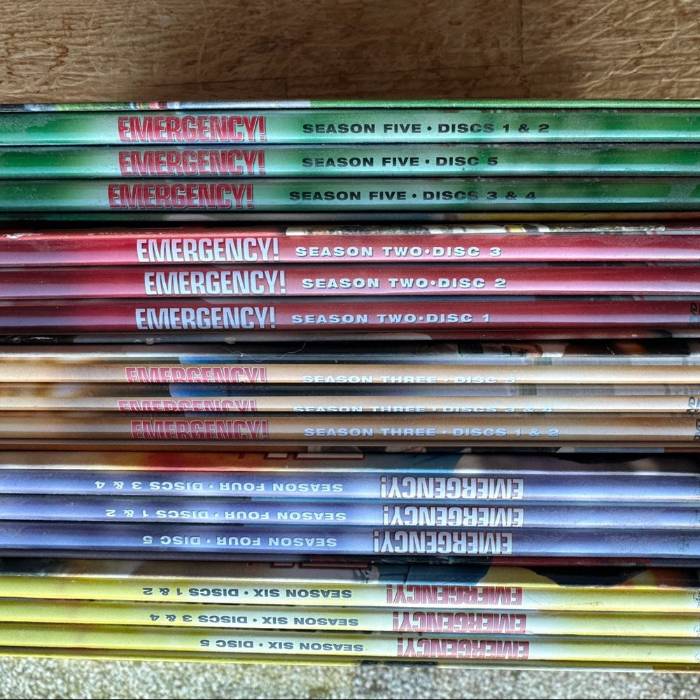Seasons 2 through 6 of Emergency. All discs are like new